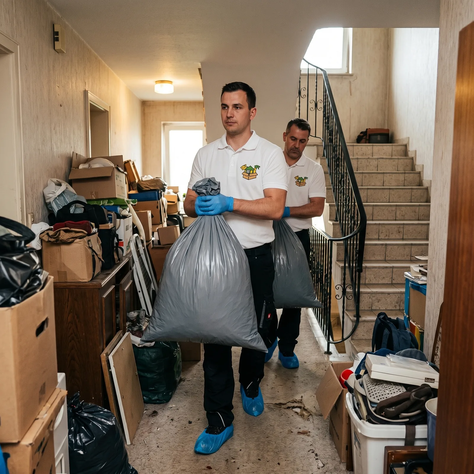 Gründliche Räumung einer vermüllten Messie-Wohnung in NRW, KI-generiertes Symbolbild