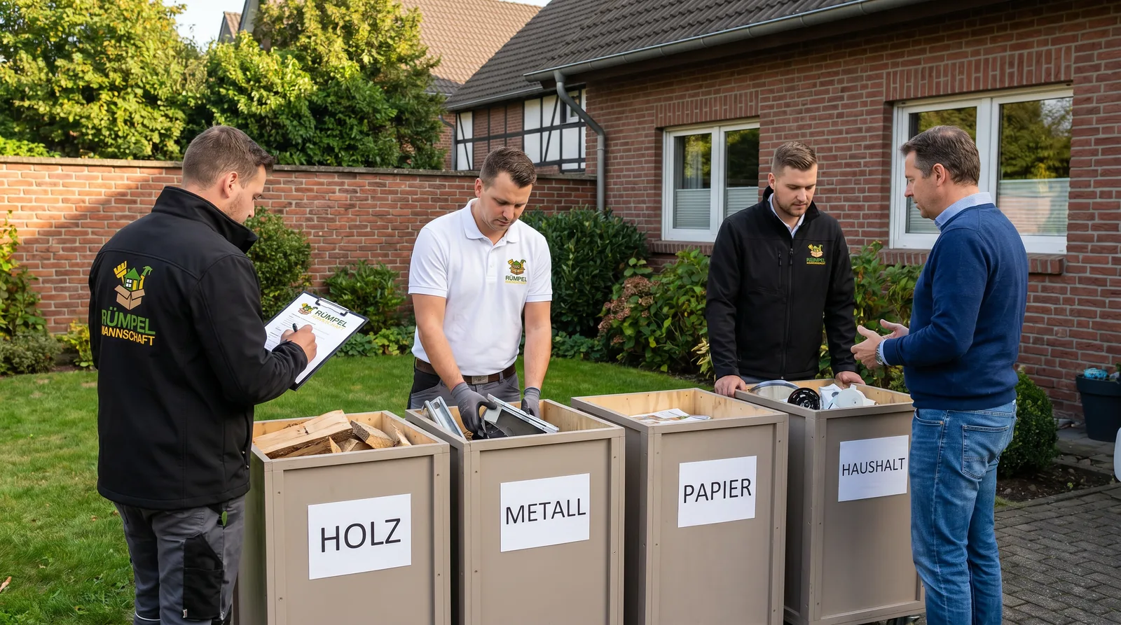 Mülltrennung und Recycling bei der nachhaltigen Entrümpelung in Korschenbroich