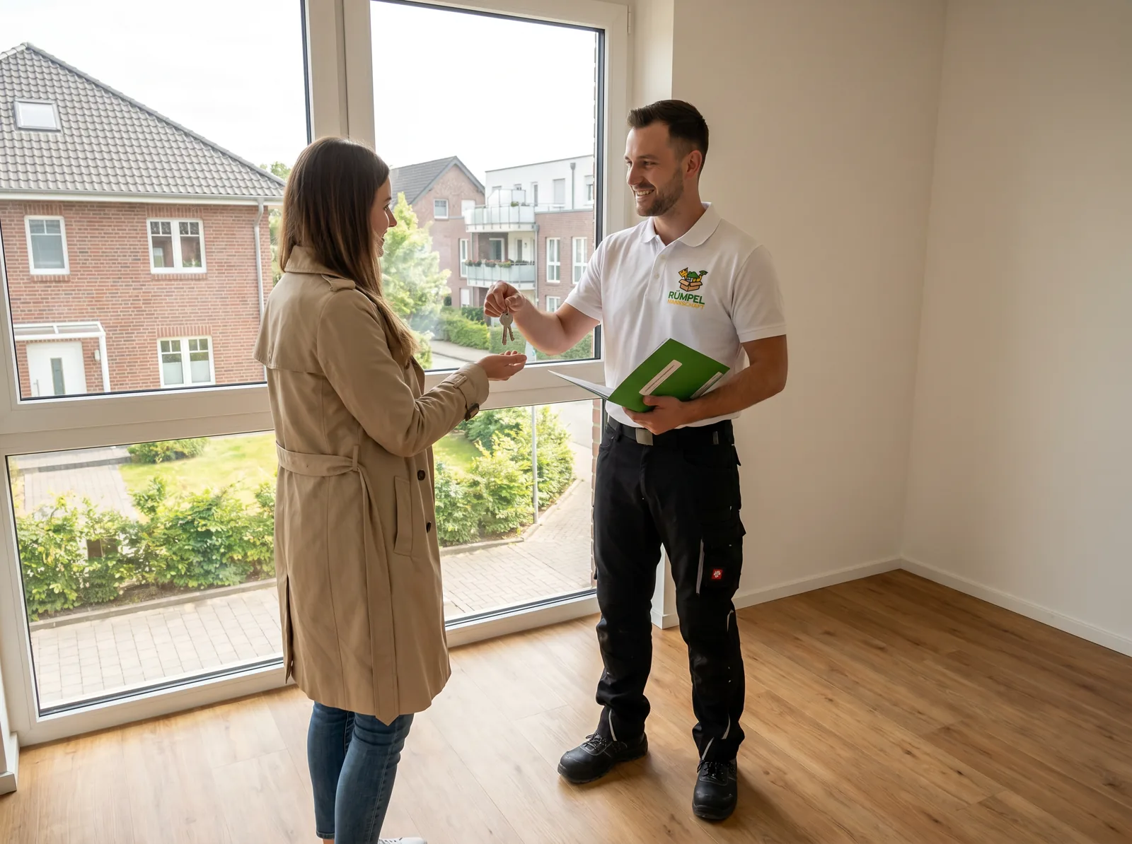Besenreine Übergabe der geräumten Wohnung in Meerbusch