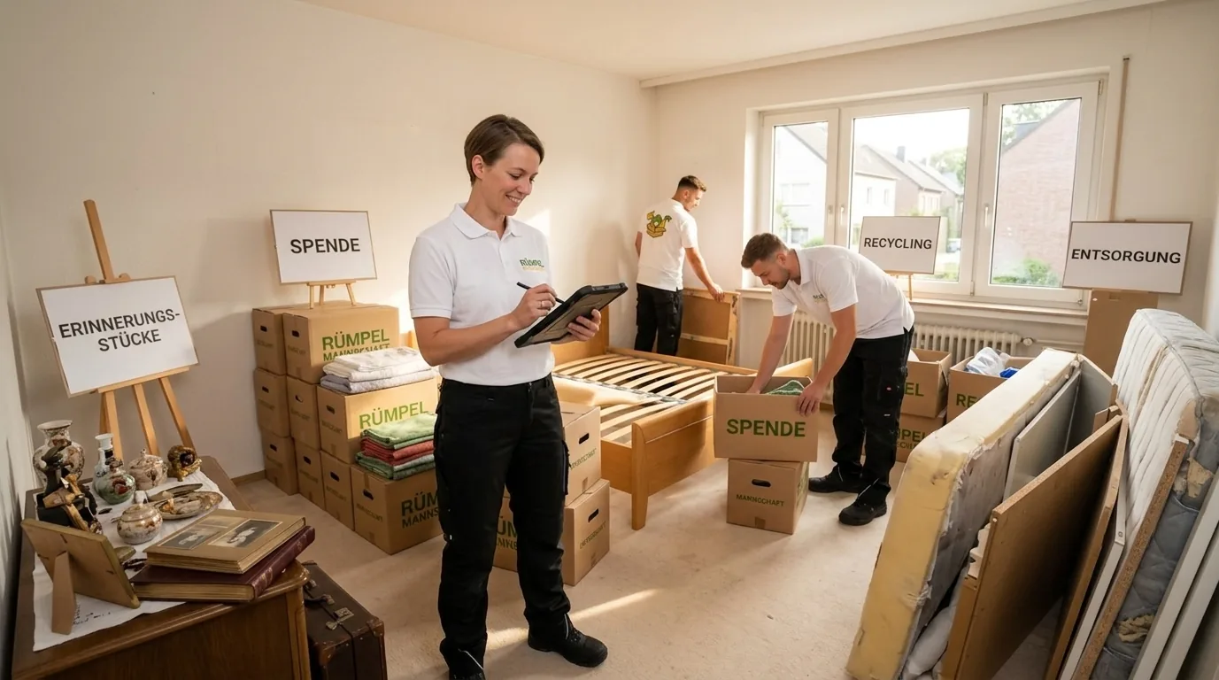Komplettservice mit Sortierung in Spende, Recycling und Entsorgung in Mettmann