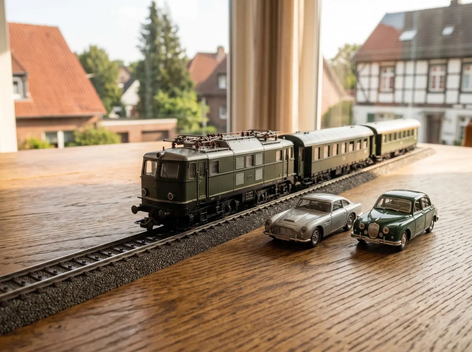 Modelleisenbahn und Modellautos