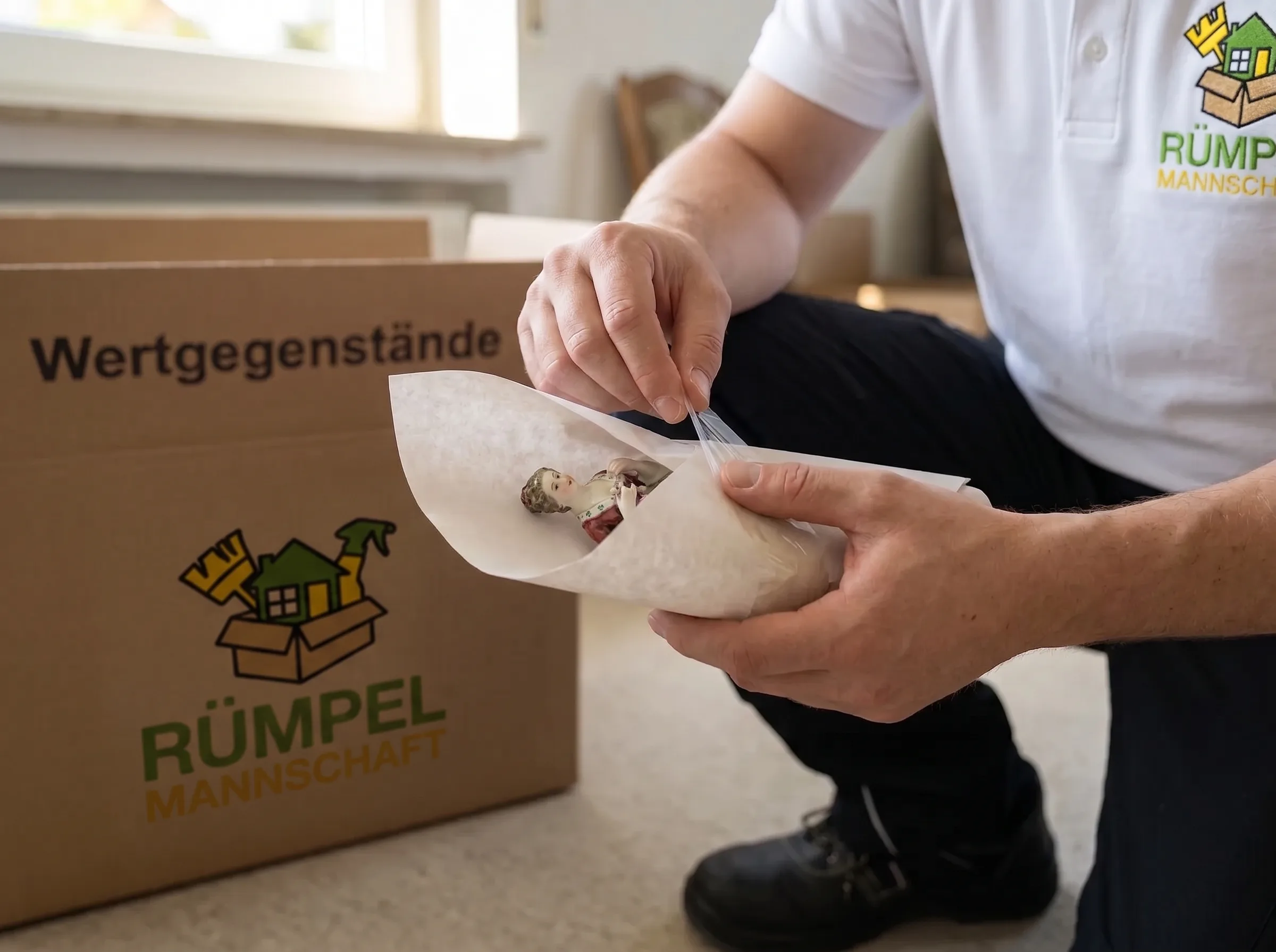 Wertgegenstände pietätvoll verpacken bei Entrümpelung in Dormagen