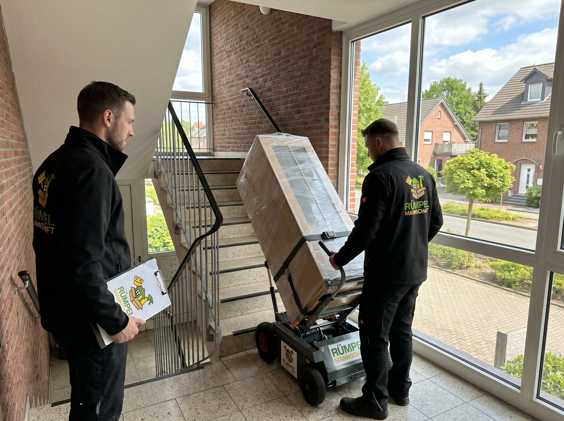 Team räumt Möbel bei Entrümpelung Meerbusch