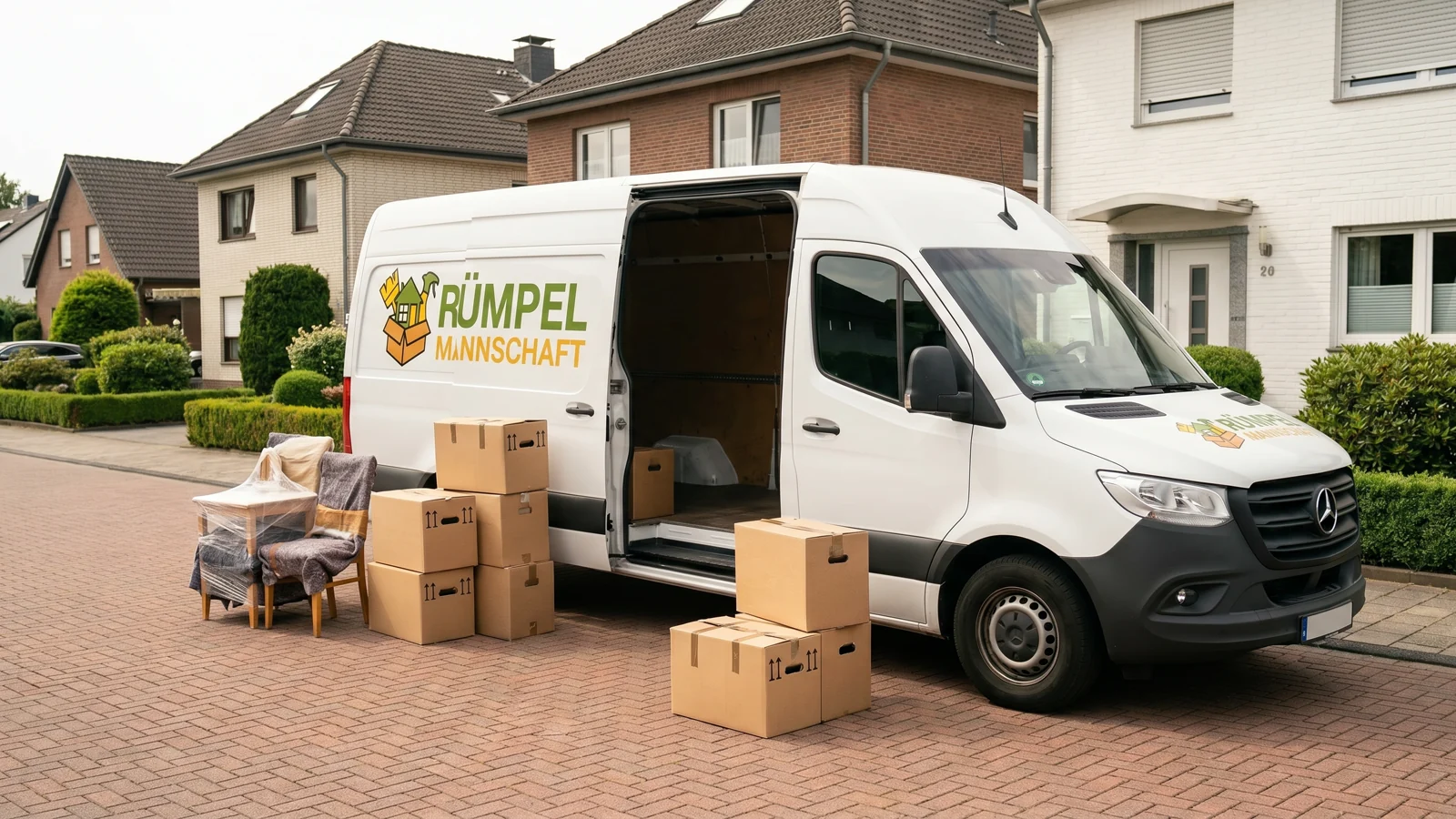 Rümpelmannschaft Team und Transporter für Entrümpelung in Langenfeld