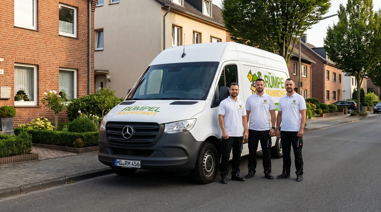 Rümpelmannschaft-Team mit Sprinter für Entrümpelung in Mönchengladbach