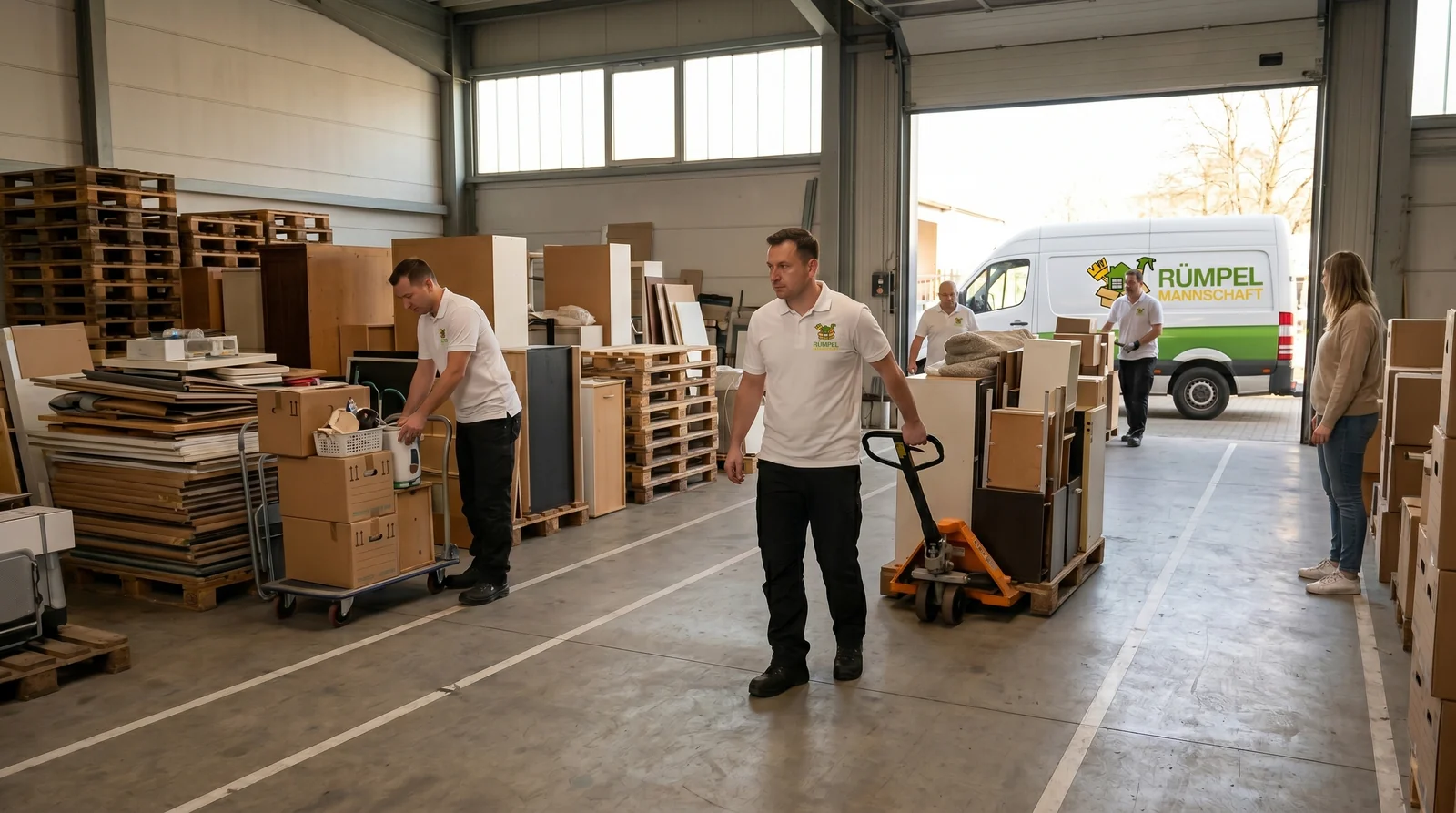 Nachhaltige Entsorgung mit RM-Logistik-Halle und Recycling-Lager für Monheim am Rhein