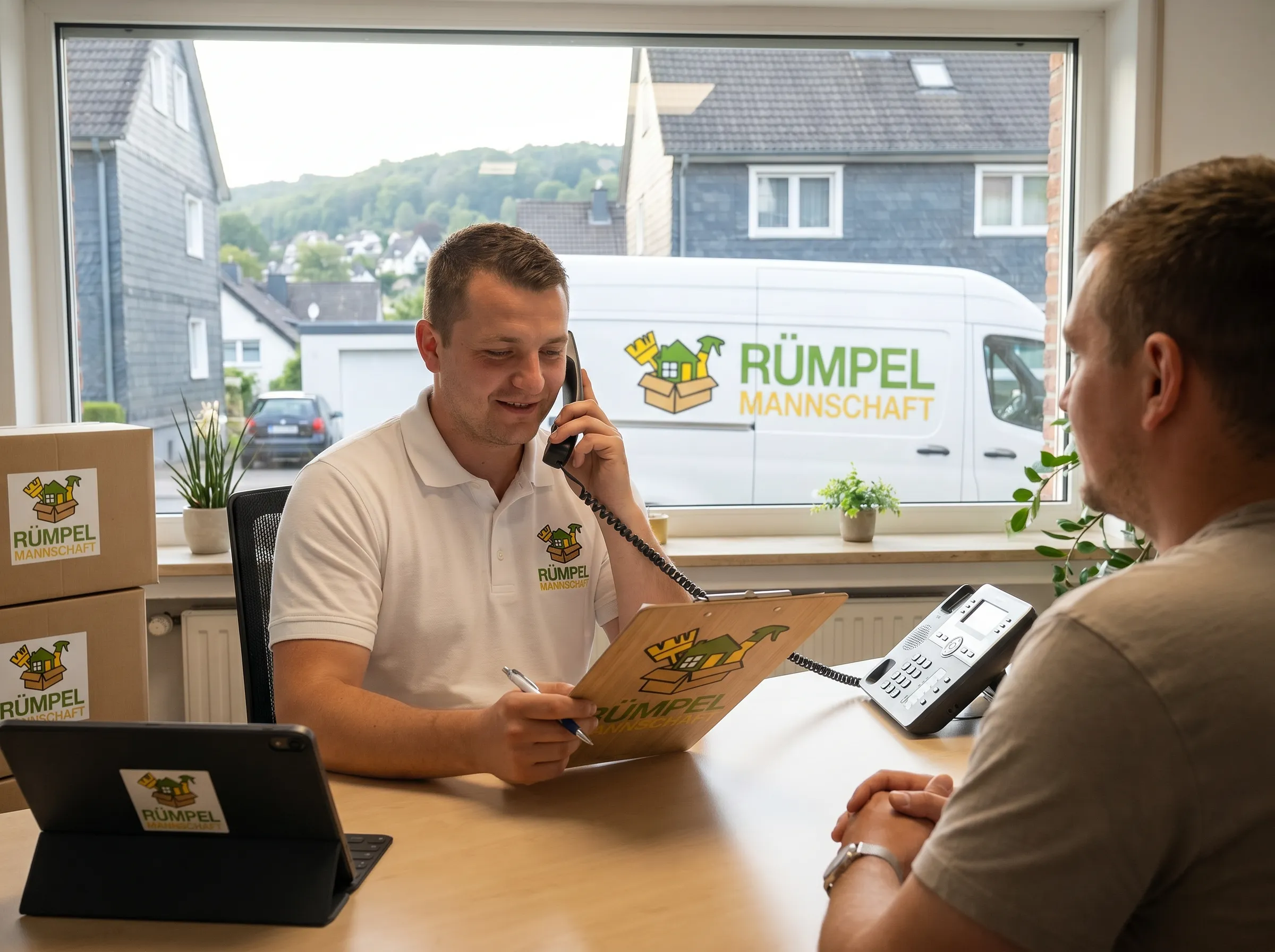 Telefon-Anfrage zur Entrümpelung in Solingen über die Rümpelmannschaft