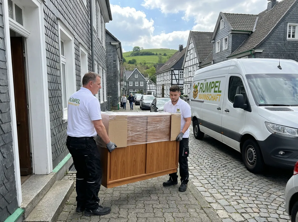 Team-Einsatz der Rümpelmannschaft bei Entrümpelung in Solingen
