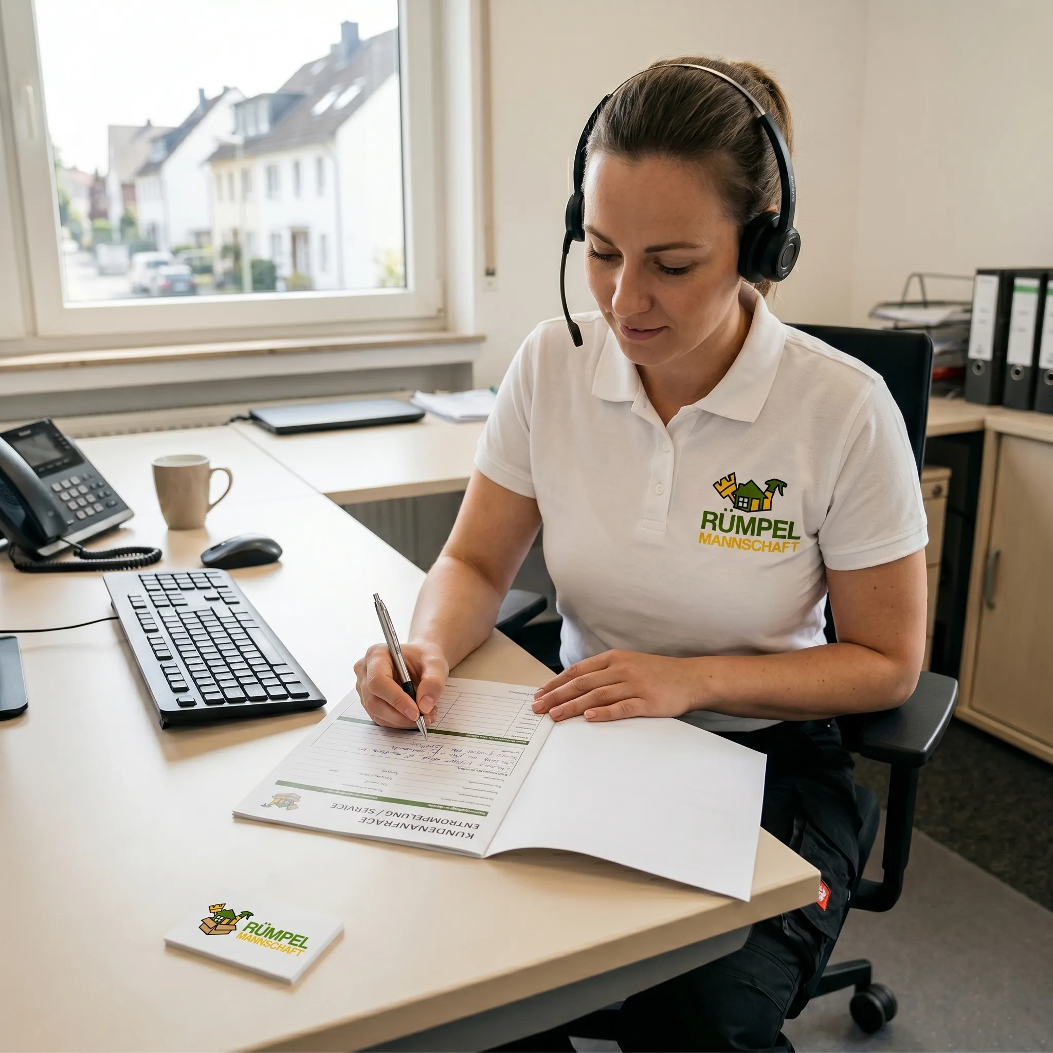 24/7-Erreichbarkeit mit Telefonberater und Anfrageformular für Entrümpelung in Wuppertal