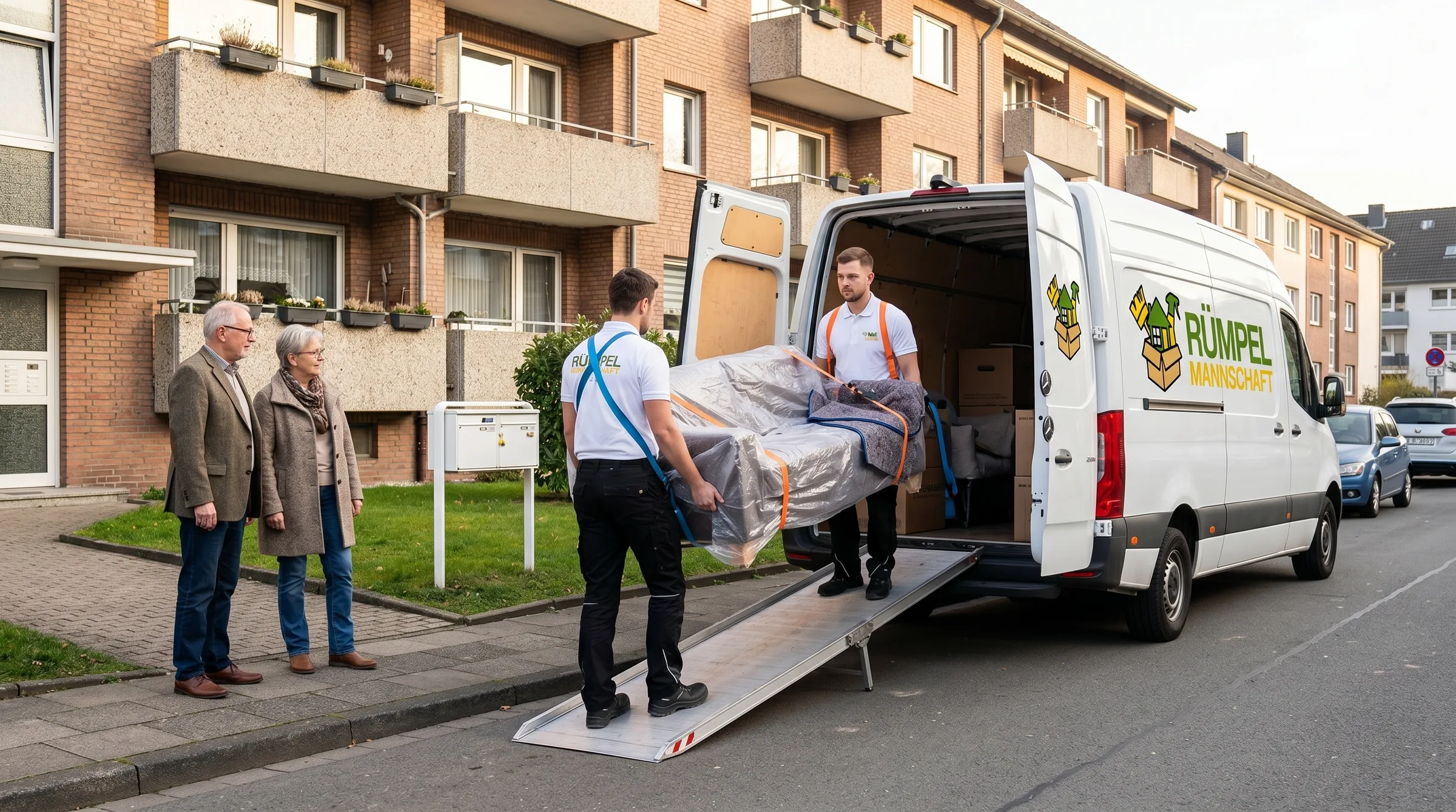 Möbeltransport mit Laderampe bei Entrümpelung in Heiligenhaus