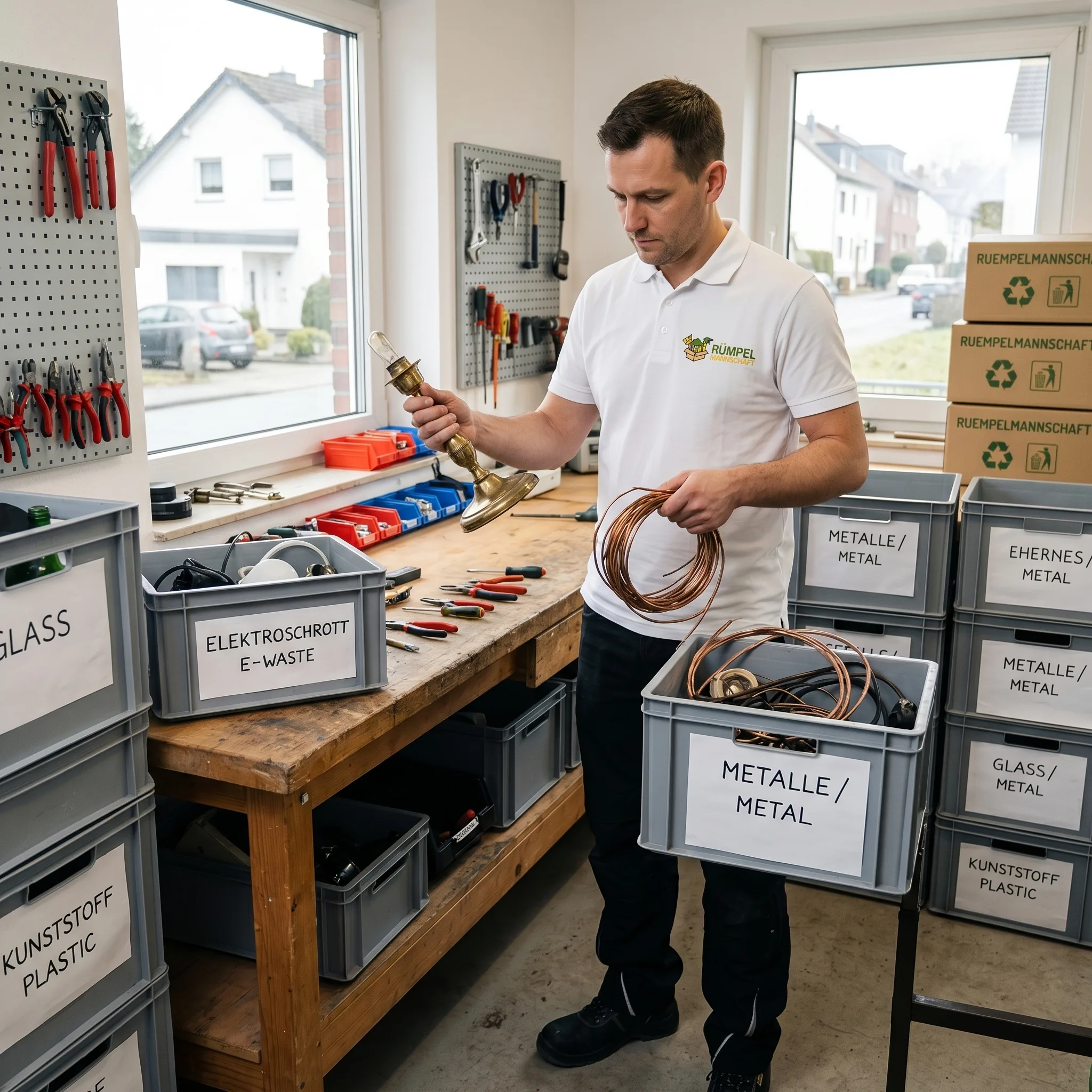 Wertstoffsortierung und Recycling bei Entrümpelung in Heiligenhaus